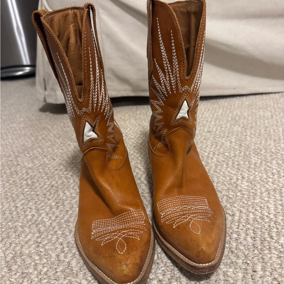 Golden Goose Tan Heeled Boots